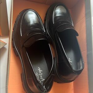 Crown Vintage Black Flats Timeless Penny Loafers